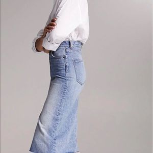 Aritzia denim forum long skirt